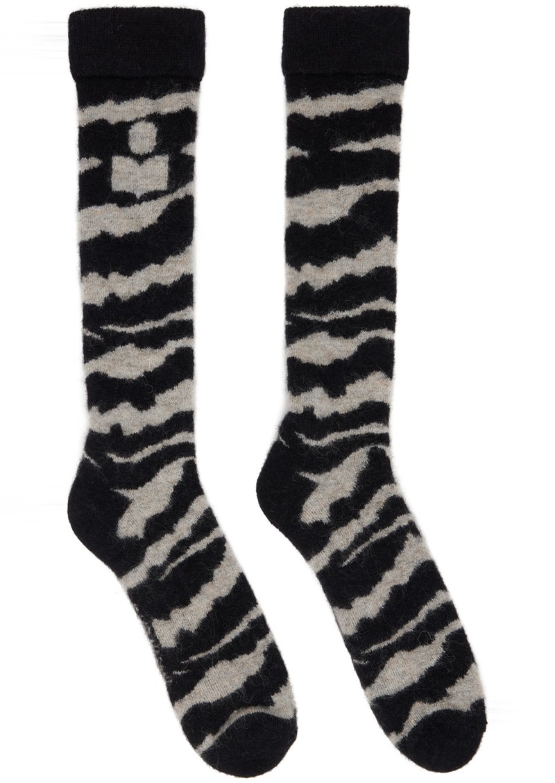 Isabel Marant Black & Gray Shona Socks