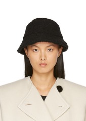 Isabel Marant Black Brushed Wool Denji Bucket Hat