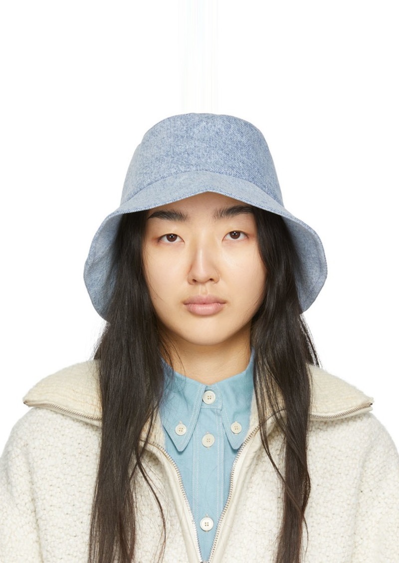 Isabel Marant Blue Denim Loiena Bucket Hat