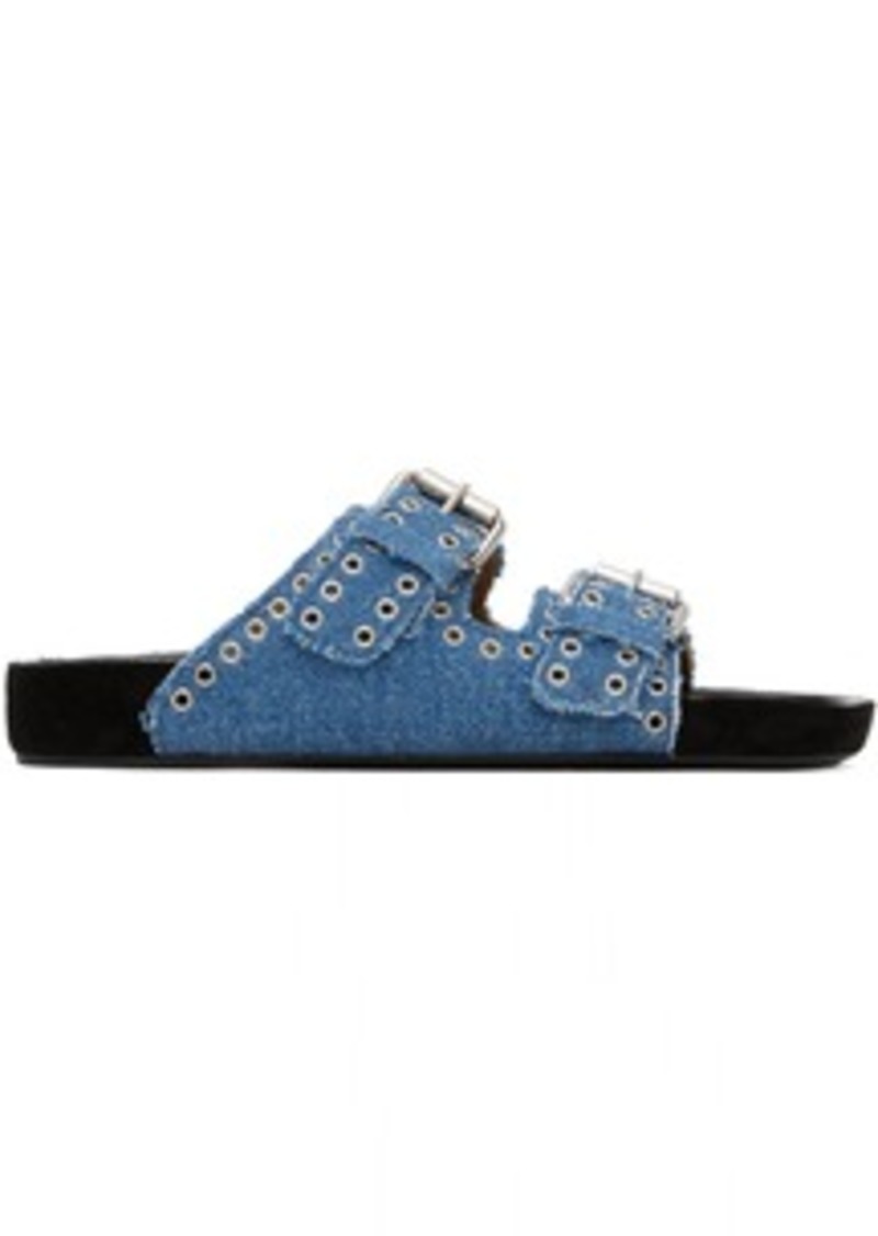 Isabel Marant Blue Lennyo Buckle Sandals