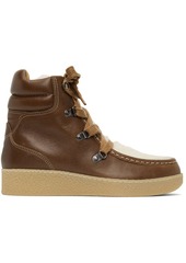 Isabel Marant Brown Shearling Alpaca Ankle Boots