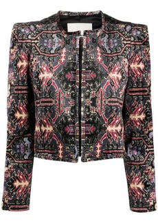 ISABEL MARANT CROPPED JACKET WITH GRAPHIC PRINT