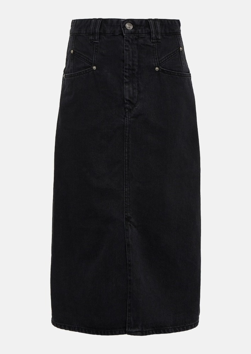 Isabel Marant Dipoma denim midi skirt