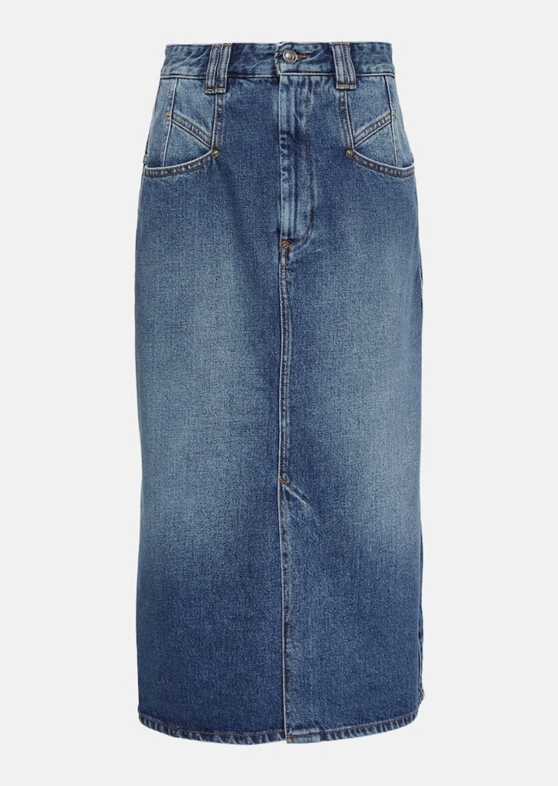 Isabel Marant Dipoma denim midi skirt