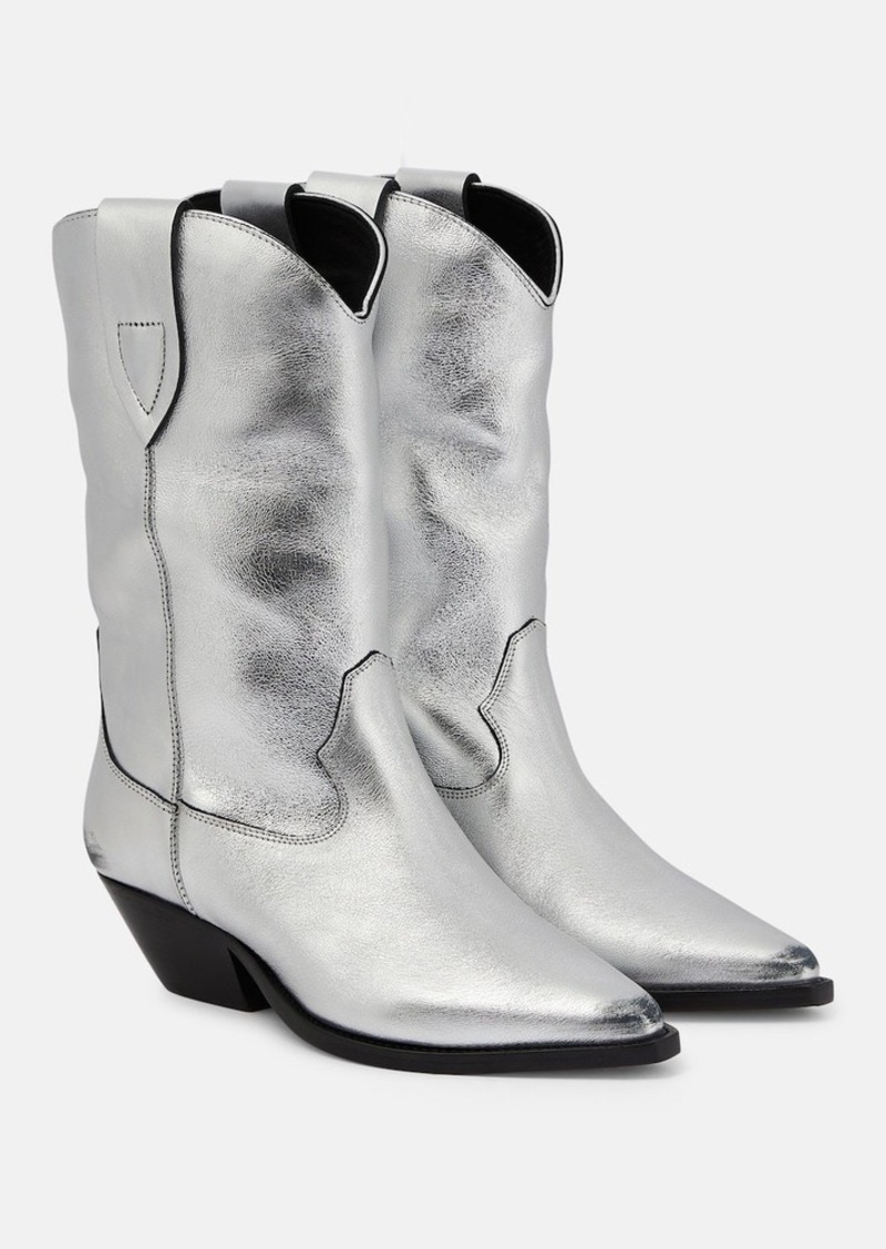 Isabel Marant Duerto metallic leather cowboy boots