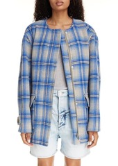 Isabel Marant Efelia Check Wool Blend Coat