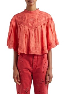 Isabel Marant Elodia Embroidered Cotton Top
