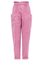 Isabel Marant Enucie paperbag-waist linen-blend trousers