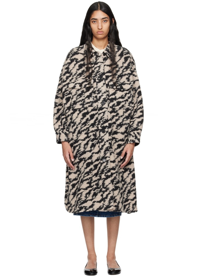 Isabel Marant Etoile Black & Beige Fontizi Coat