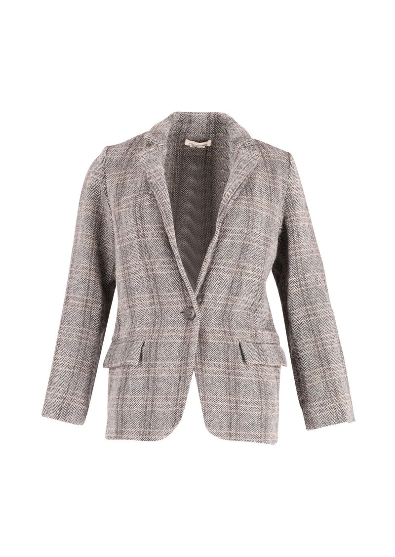 Isabel Marant Etoile Charly Herringbone Blazer in Multicolor Wool