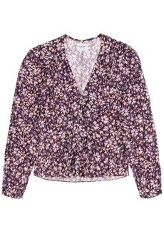 Isabel marant etoile eddy floral crepe blouse