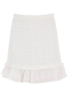 Isabel marant etoile smocked cotton dorela mini skirt