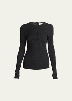 Isabel Marant Floride Ruched Long-Sleeve Top