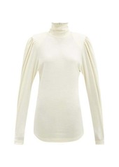 Isabel Marant Gavina puff-sleeved wool-jersey top