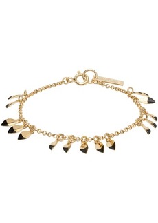 Isabel Marant Gold & Black Shiny Leaf Bracelet