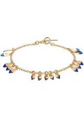 Isabel Marant Gold & Blue Shiny Leaf Bracelet