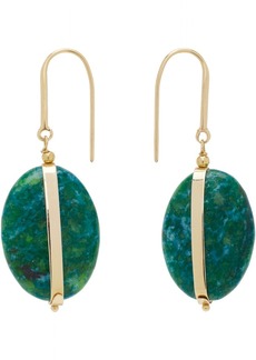 Isabel Marant Gold & Green Stones Earrings