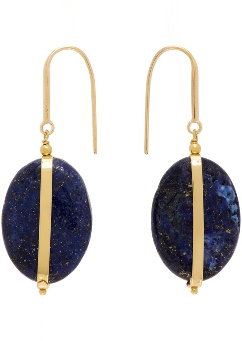 Isabel Marant Gold & Navy Drop Earrings