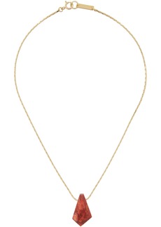 Isabel Marant Gold & Orange Pendant Necklace