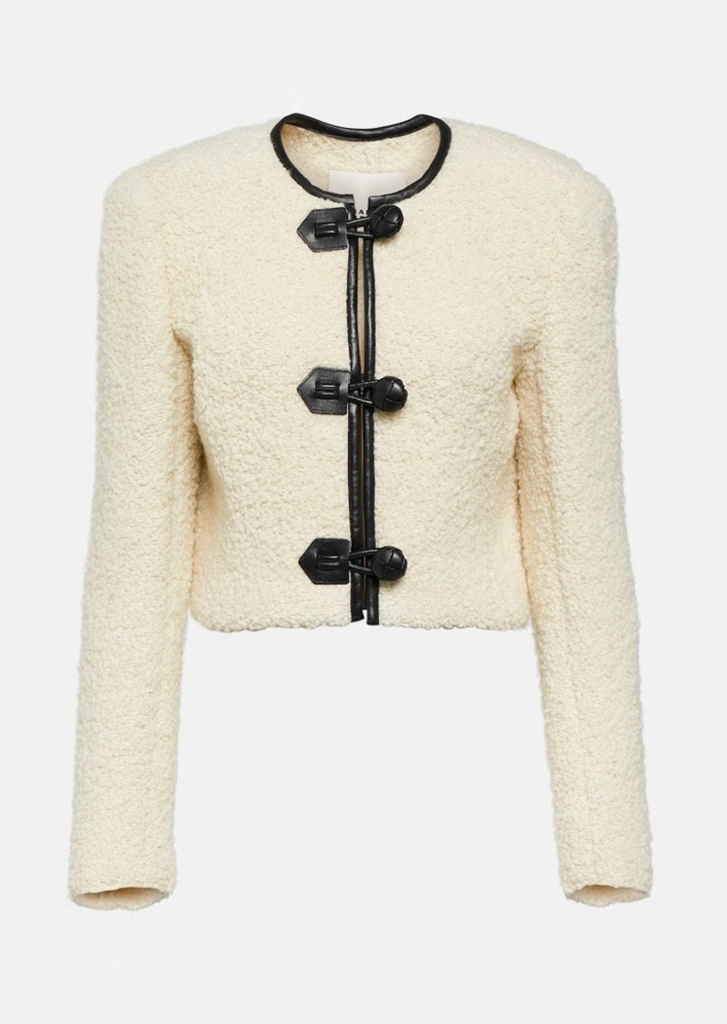 Isabel Marant Gradilia leather-trimmed wool jacket