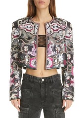 Isabel Marant Harmon Beaded Crop Jacket