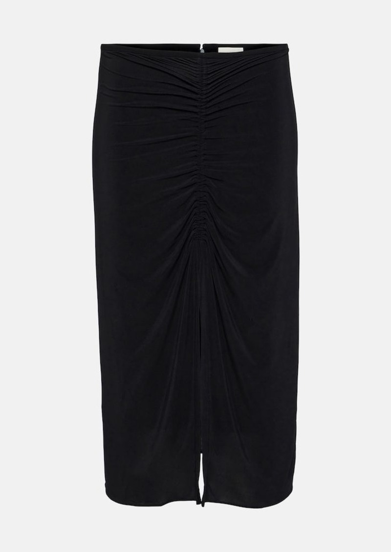 Isabel Marant Joella ruched jersey midi skirt