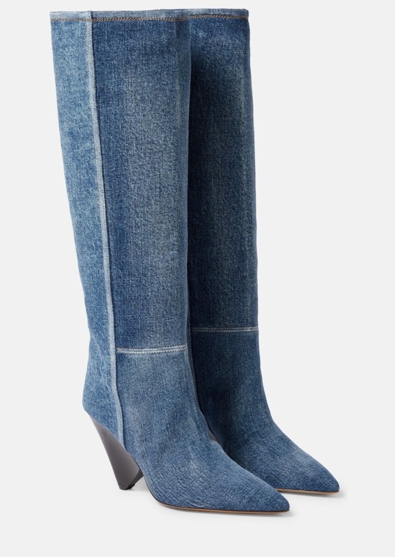 Isabel Marant Lakita denim knee-high boots