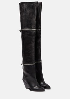 Isabel Marant Lelodie leather over the knee boots