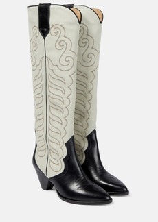 Isabel Marant Liela leather and suede cowboy boots