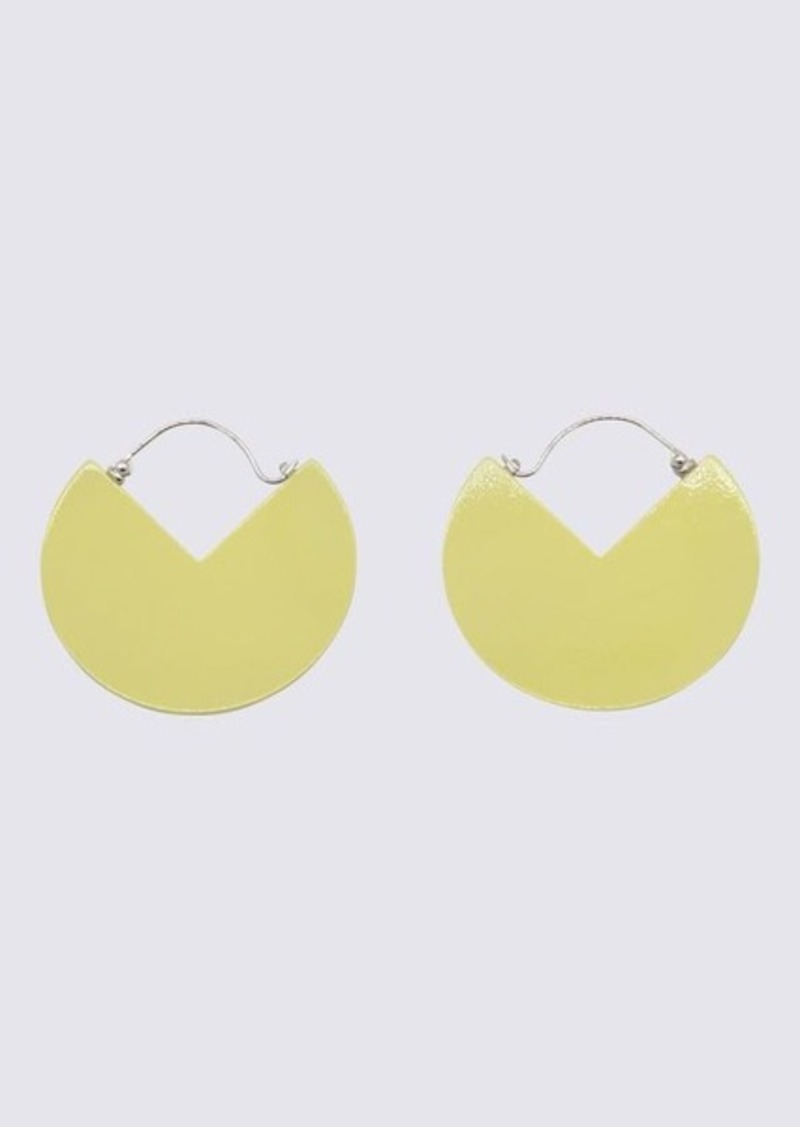 ISABEL MARANT LIGHT YELLOW AND SILVER '90 EARRINGS