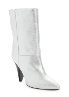 Isabel Marant Locky Metallic Bootie in Silver at Nordstrom