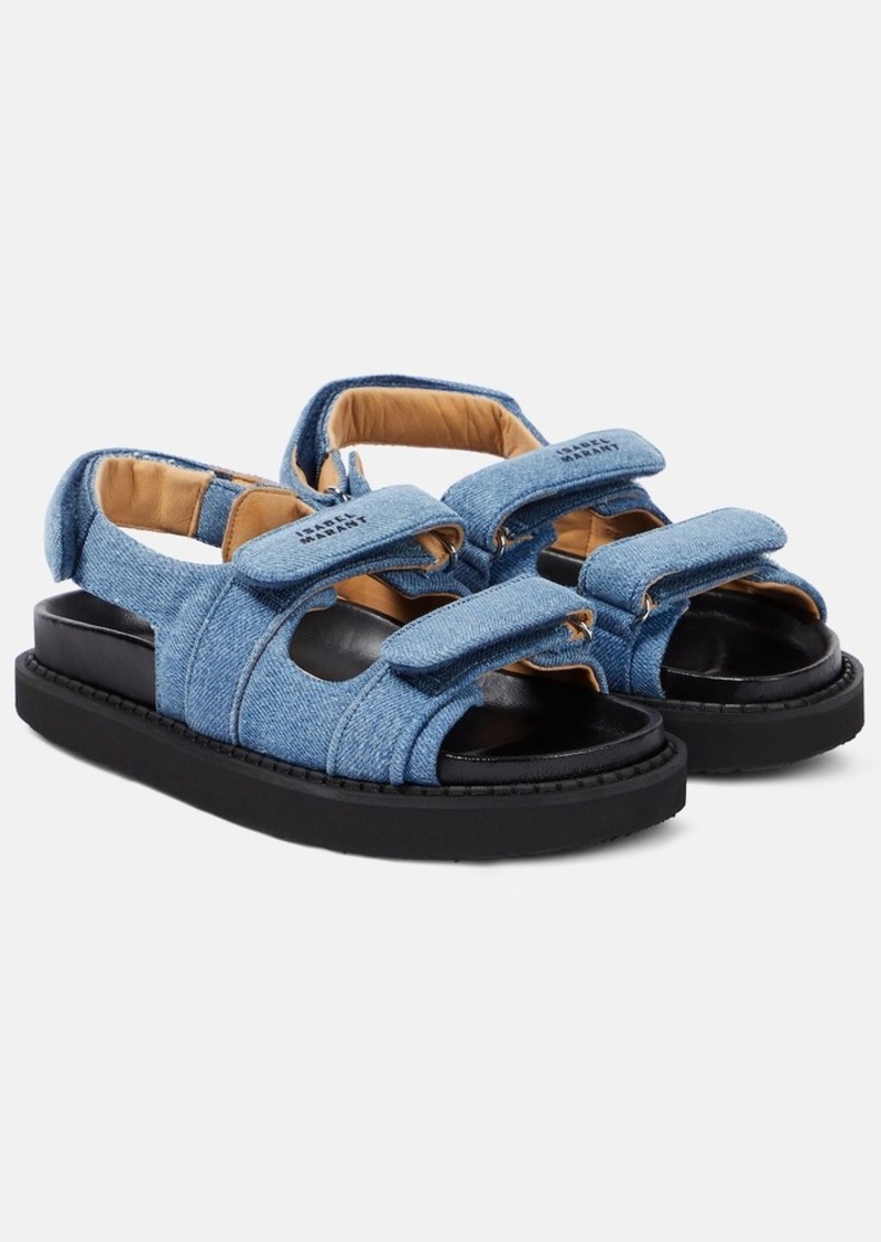 Isabel Marant Madee denim platform sandals