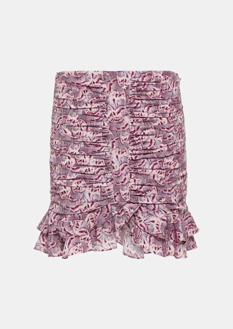 Isabel Marant Milendi ruffled silk-blend miniskirt