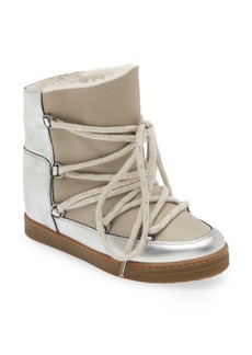 Isabel Marant Nowles Genuine Shearling Lined Bootie