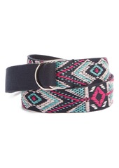 Isabel Marant Nyess Geo Embroidered Woven Belt