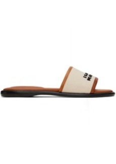 Isabel Marant Off-White & Brown Vikee Sandals