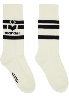 Isabel Marant Off-White Viby Logo Socks