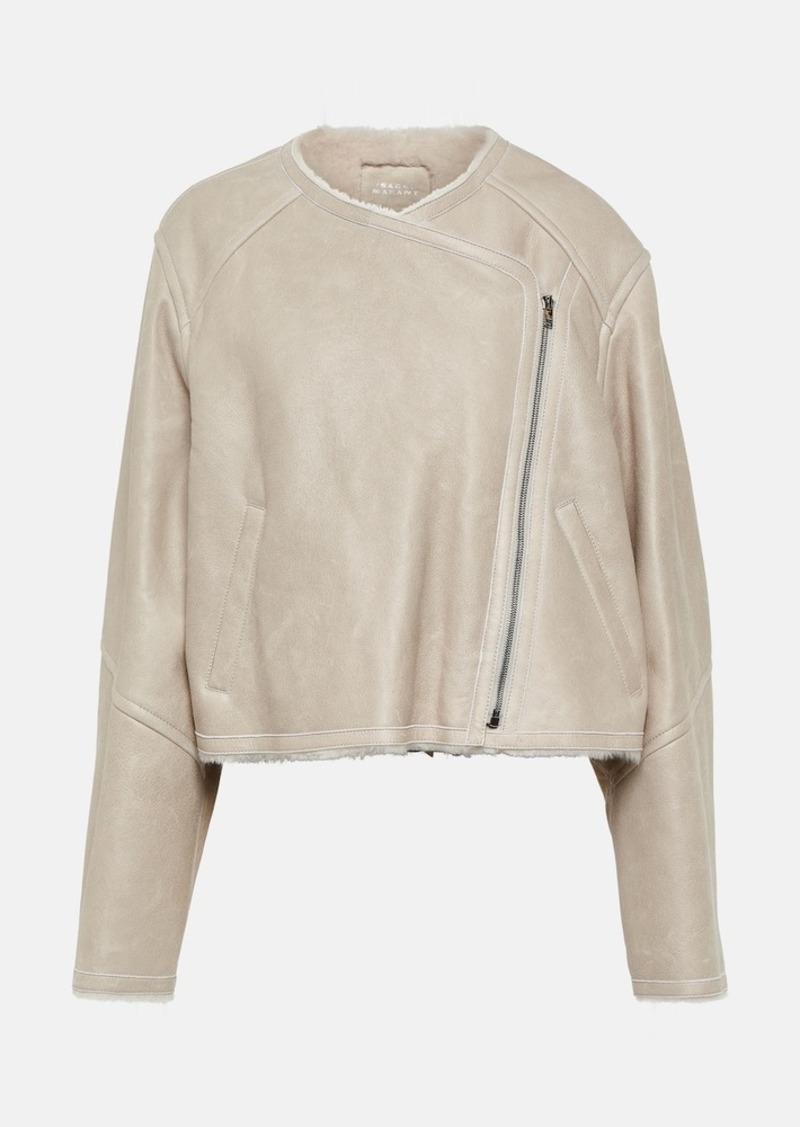 Isabel Marant Ostya shearling-lined leather jacket