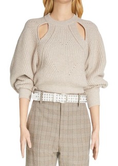 Isabel Marant Palma Cutout Wool & Cashmere Sweater in Beige at Nordstrom