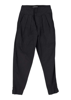 Isabel Marant Pleated Trousers in Black Cotton