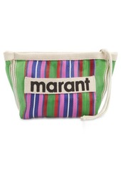 Isabel Marant Powden Stripe Logo Clutch