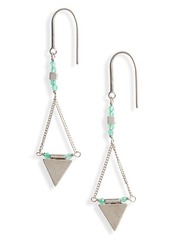 Isabel Marant Rocio Beaded Triangle Drop Earrings in Green/Silver at Nordstrom