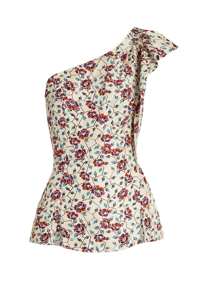 Isabel Marant Rowina floral-print silk top