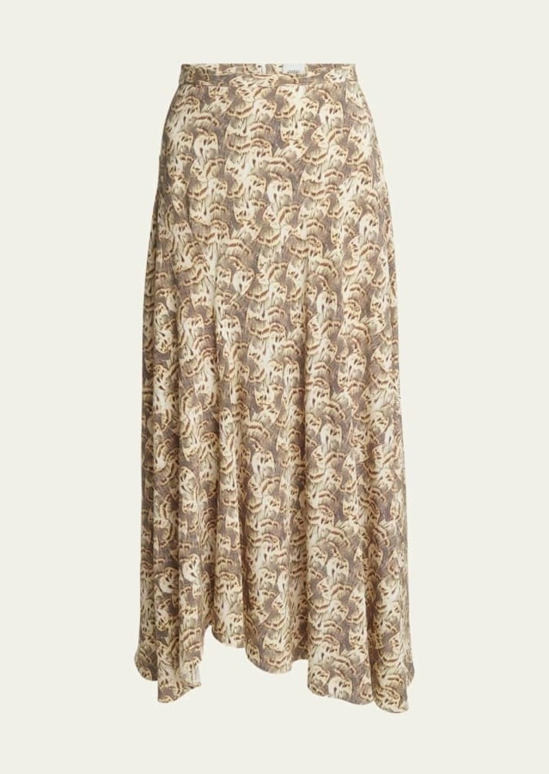Isabel Marant Sakura Silk Midi Skirt