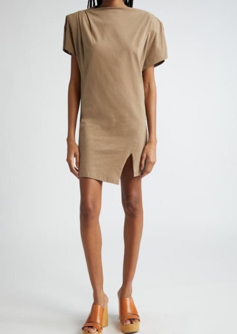 Isabel Marant Silvane Asymmetric Split Sleeve Cotton Minidress
