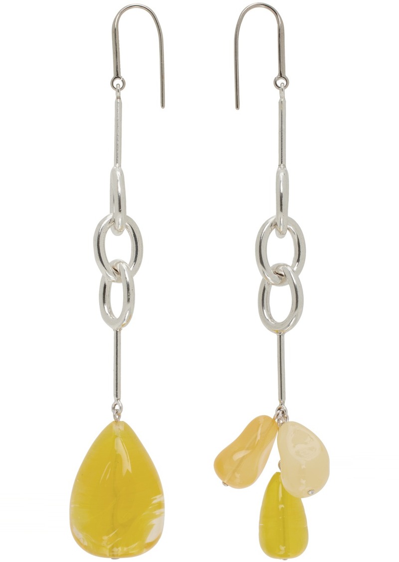 Isabel Marant Silver & Yellow Charm Earrings