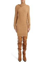 Isabel Marant Marina Snap Detail Long Sleeve Sweater Dress