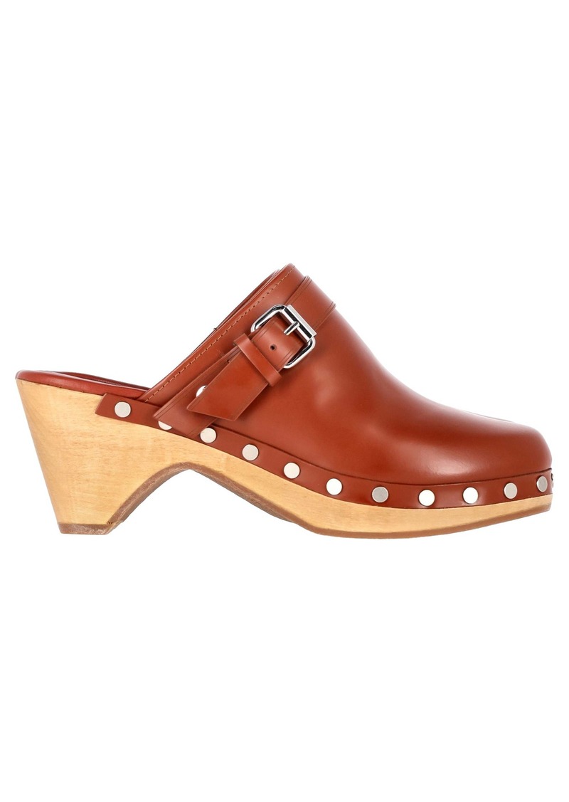 Isabel Marant Titya Clogs in Brown Leather