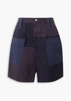 Isabel Marant Étoile - Kalerna patchwork cotton and linen-blend shorts - Blue - FR 34