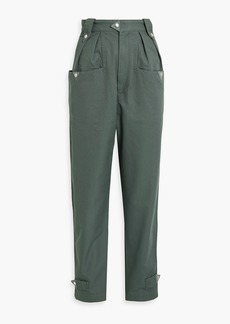 Isabel Marant Étoile - Pulcie cotton-canvas tapered pants - Green - FR 36